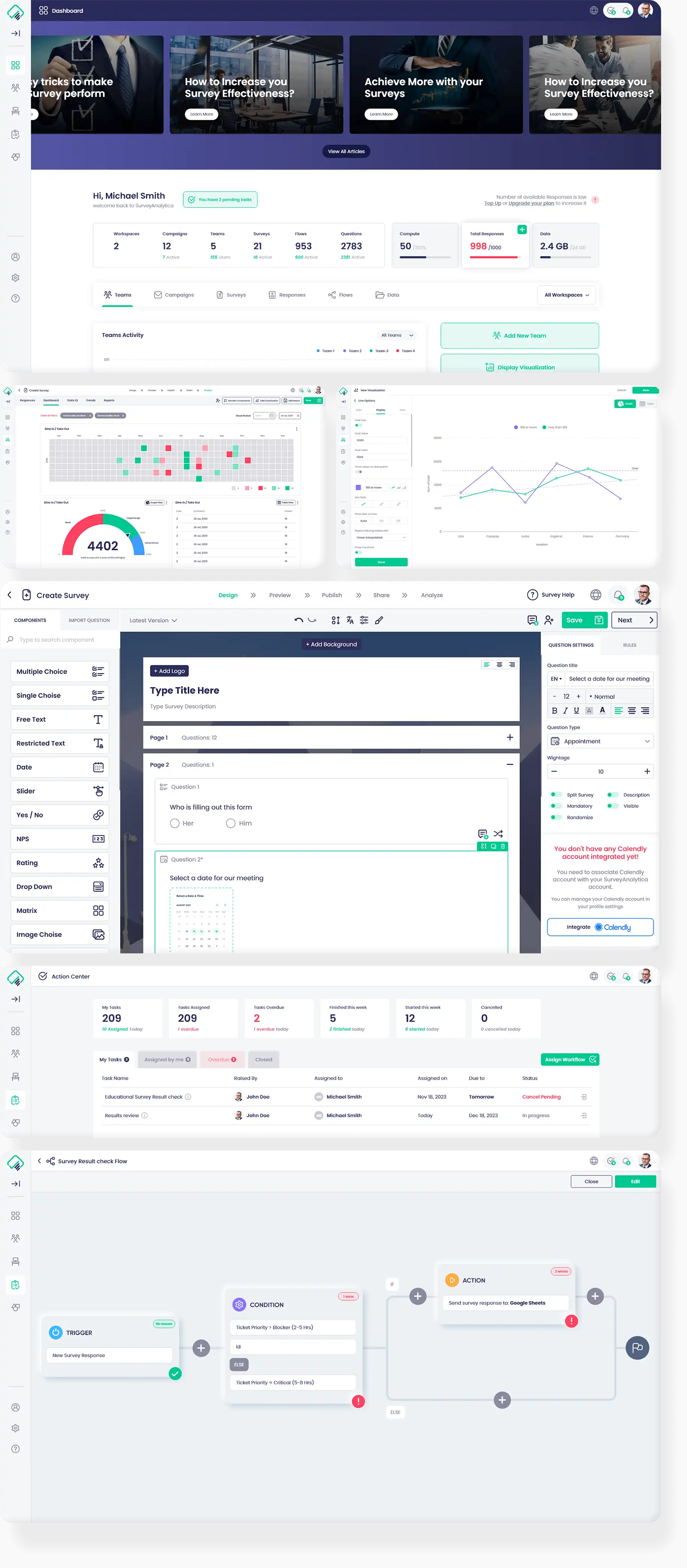 SurveyAnalytica survey builder preview
